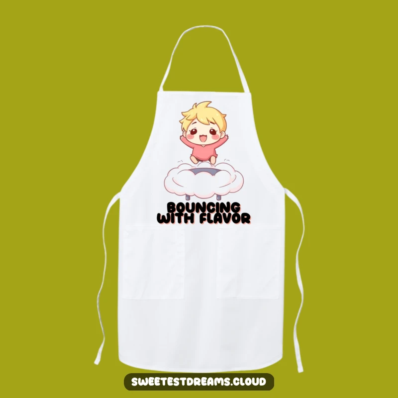 Funny Kitchen Cloud Bouncer Apron: Joyful Character Cooking Fun, Unique Funny Gift
