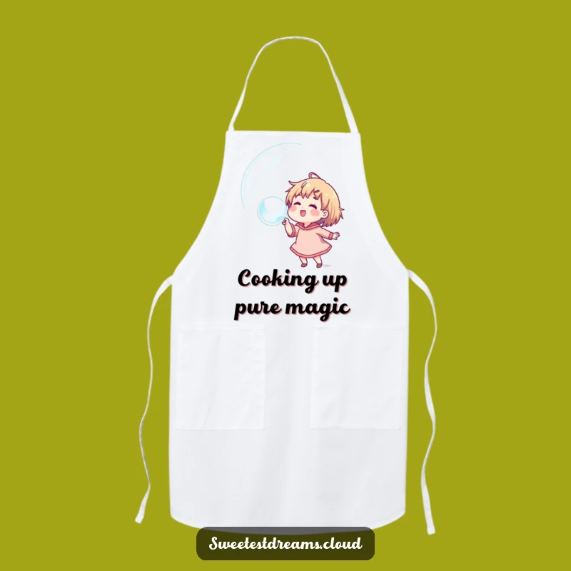 Funny Dream Bubble Apron: Chef Character Blowing Dreams, Kitchen Funny Gift