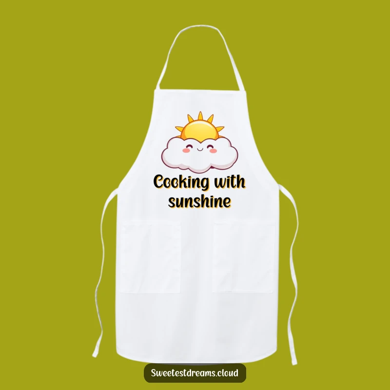 Funny Sunny Sun Apron: Playful Kitchen Clouds, Chef Gift