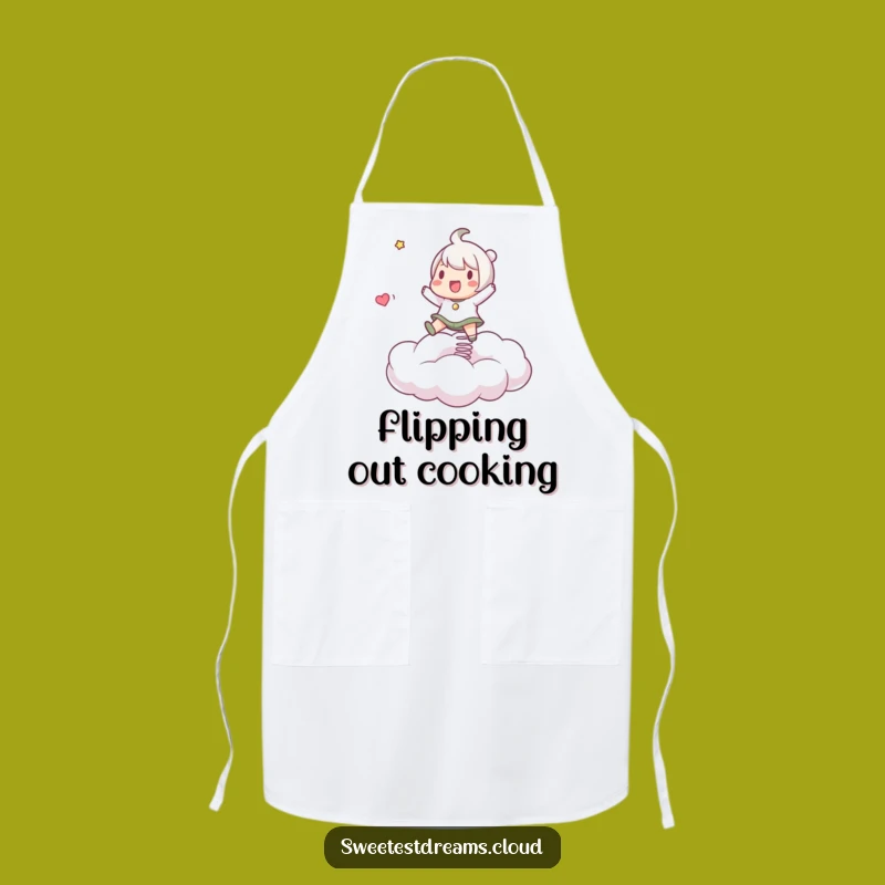 Funny Cloud Bouncer Apron: Playful Chef Character, Hilarious Funny Gift