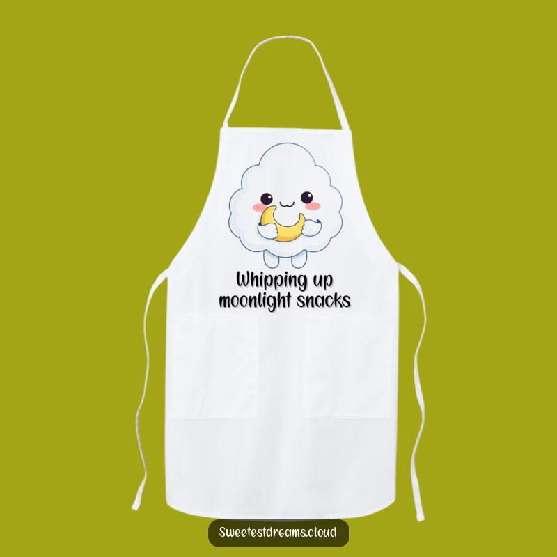 Funny Cloud Moon Toy Apron: Whimsical Chef Gift for Kitchen Fun
