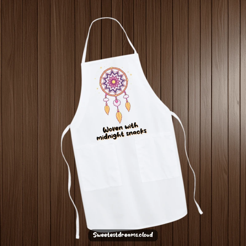 Funny Dream Catcher Apron featuring a whimsical stardust and cloud pattern, bringing celestial humor and charm to your kitchen tasks.