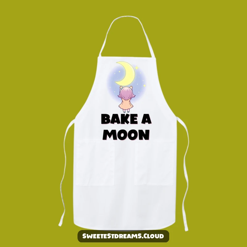 Funny Moon Reach Apron: Cook with Dreams, A Hilarious Kitchen Funny Gift