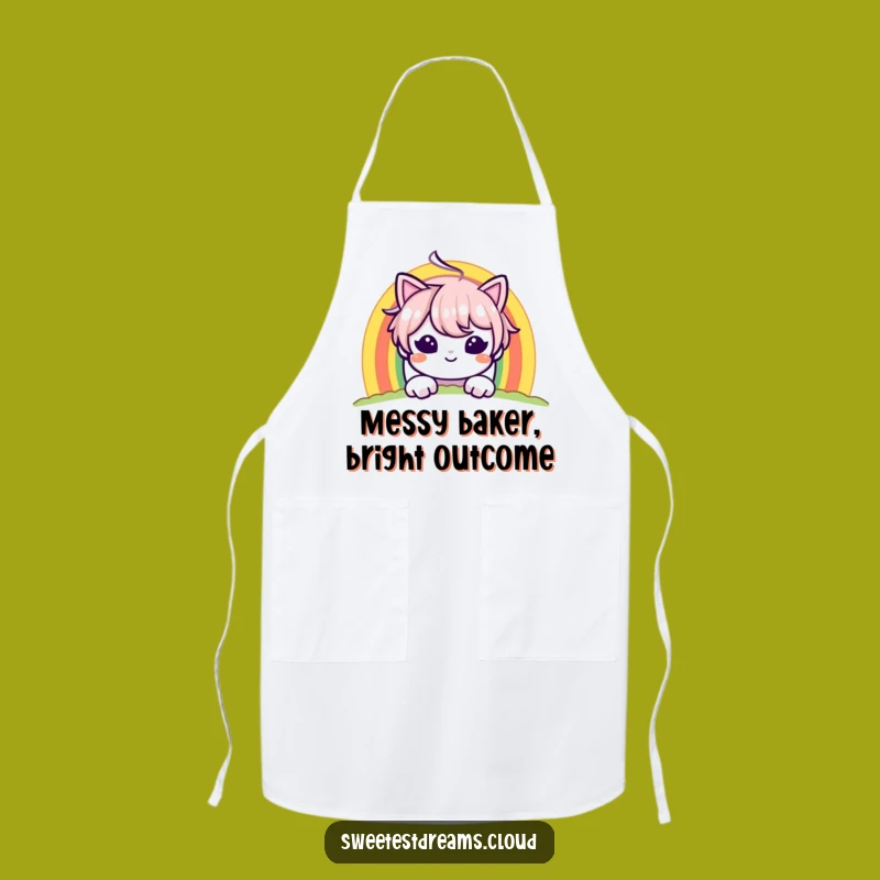 Funny Mischief Rainbow Apron: Chef Character, Playful Kitchen Funny Gift