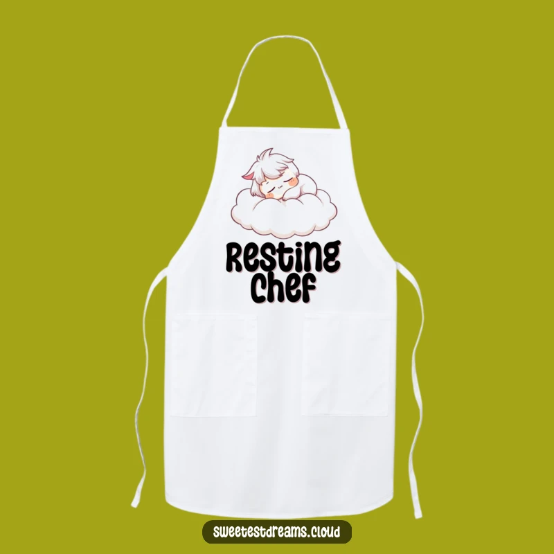 Funny Kitchen Snooze Apron: Serene Character Cooking Comfort, Unique Funny Gift