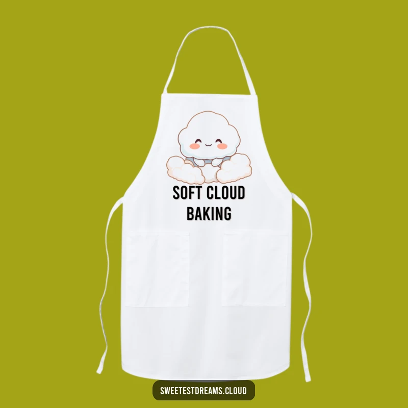 Funny Happy Cloud Apron - Cozy Kitchen Comfort, Gentle Chef, Gift