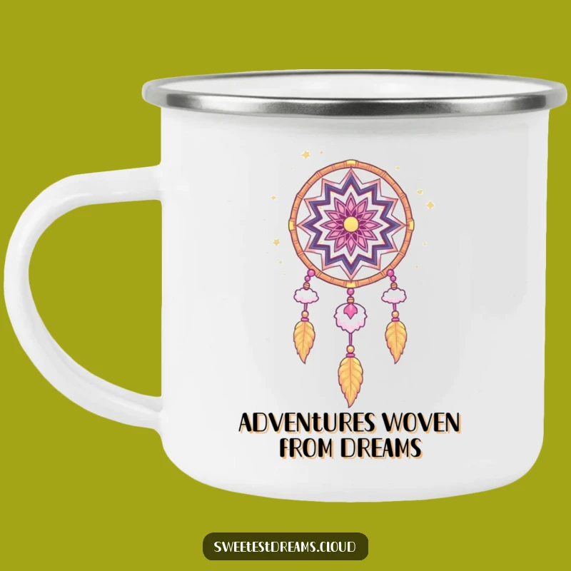 Funny Dream Catcher Camping Mug: Stardust & Cloud Adventure, Outdoor Gift