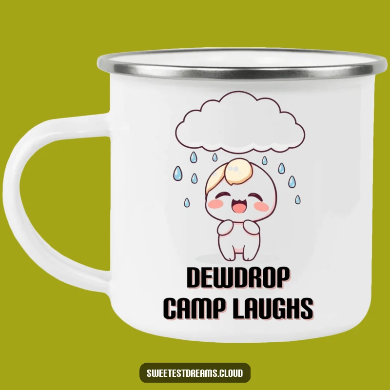 Funny Kawaii Dewdrop Giggle Camping Mug: Playful Cloud Drinkware