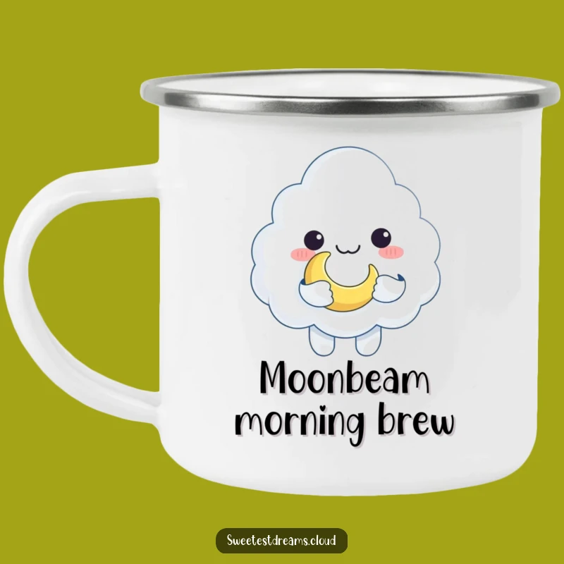 Funny Cloud Moon Toy Camping Mug: Adventure-Ready Celestial Character Gift