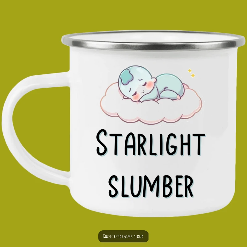 Funny Peaceful Sleeper Camping Mug: Cloud Smile Sipper, Durable & Serene Funny Gift