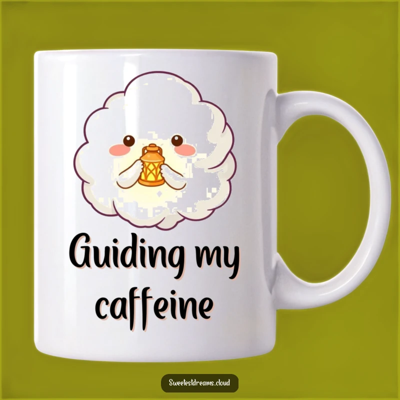 Funny Cloud Lantern Mug - Whimsical Cute Character Gift