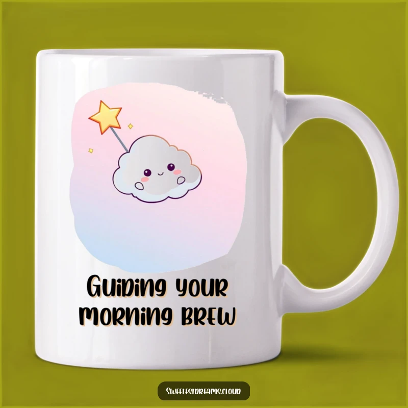 Funny Cloud Guiding Star Mug - Perfect Celestial Journey Gift for Dreamers