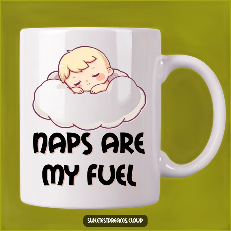 Funny Sleepy Cloud Mug: Cozy Character Nap Art, Perfect Funny Gift