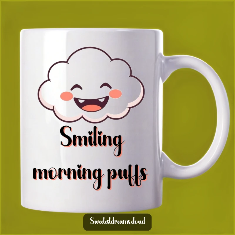Funny Grinning Cloud Mug: Whimsical Shapes Galore, Perfect Funny Gift for Fun Lovers