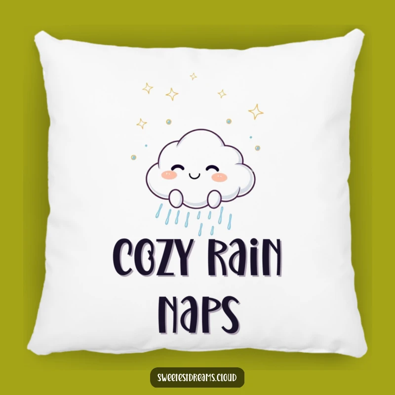 Funny Cloud Raindrops Pillow - Cozy & Cheerful Accent