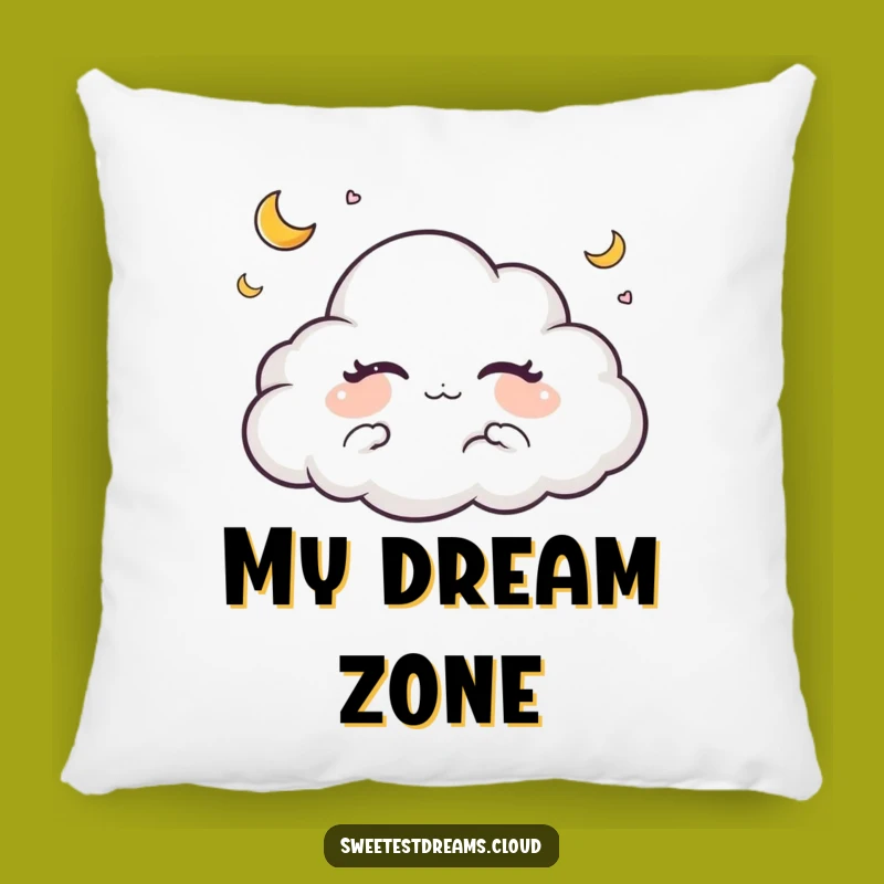 Funny Cloud Dreaming Moon Pillow - Cozy Sleep & Dream Enhancer