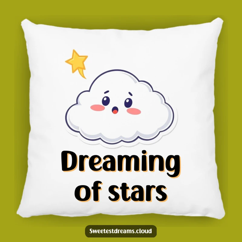 Funny Cloud Pillow: Surprised by Starlight, Cozy Comfort Gift!