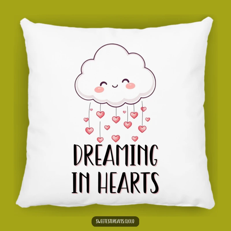 Funny Cloud Raining Hearts Pillow - Cozy Cute Decor Gift