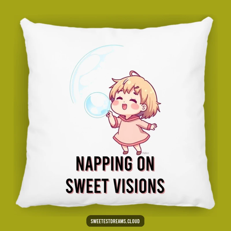 Funny Dream Bubble Pillow: Comfy Character Blowing Dreams, Cozy Funny Gift