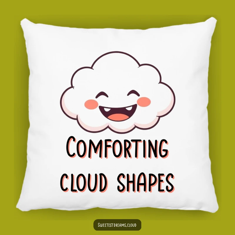 Funny Grinning Cloud Pillow: Cozy Comfort with Whimsy, Adorable Funny Gift