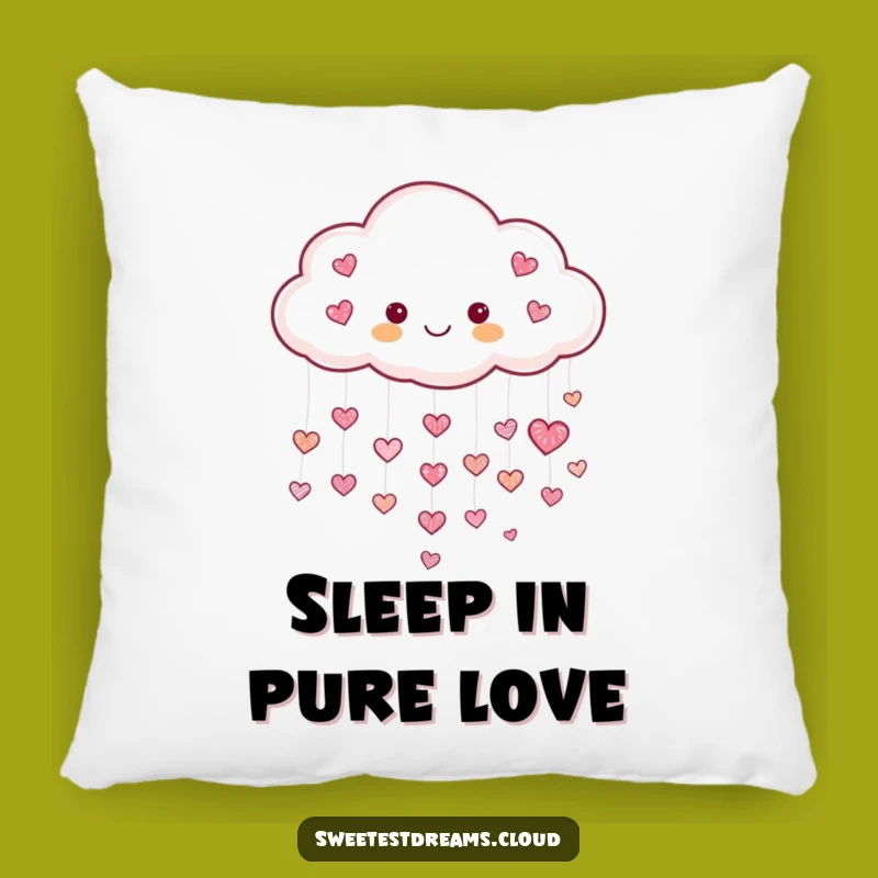 Funny Heart Cloud Pillow: Raining Love Comfort, Cozy Gift
