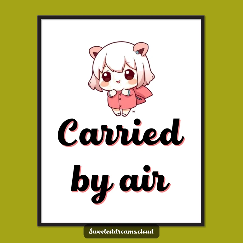 Funny Kawaii Breeze Digital Art: Instant Gentle Download, Perfect Gift