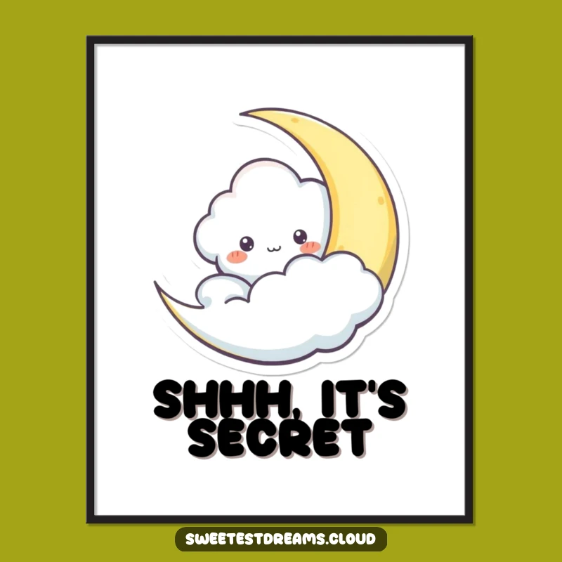 Funny Peek-a-Boo Cloud Digital Art - Instant Whimsical Decor, Perfect Funny Gift