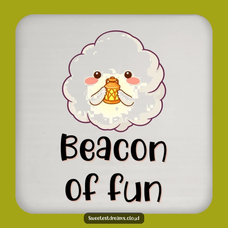 Funny Cloud Lantern Coaster - Whimsical Table Top Gift