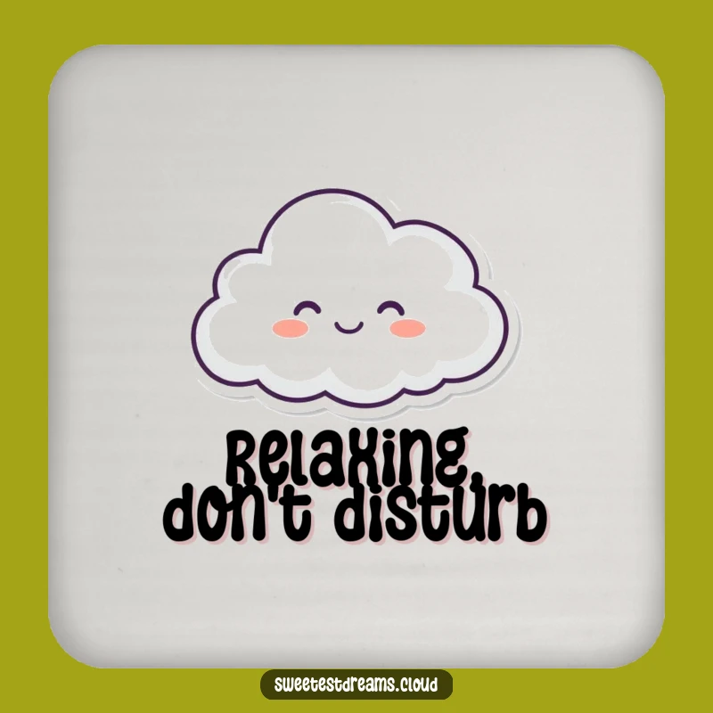 Funny Happy Cloud Drink Coaster - Protect Surfaces with Joy, Cute Funny Gift