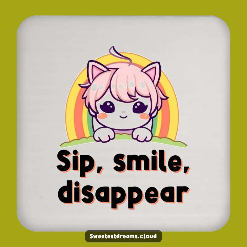 Funny Mischief Rainbow Coasters: Protect Surfaces with Playfulness, Set of Funny Gifts