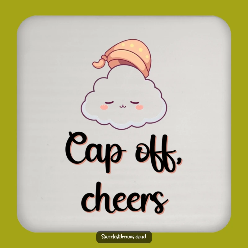 Funny Sleeping Cloud Coaster Set: Bar Gift for Cozy Homes