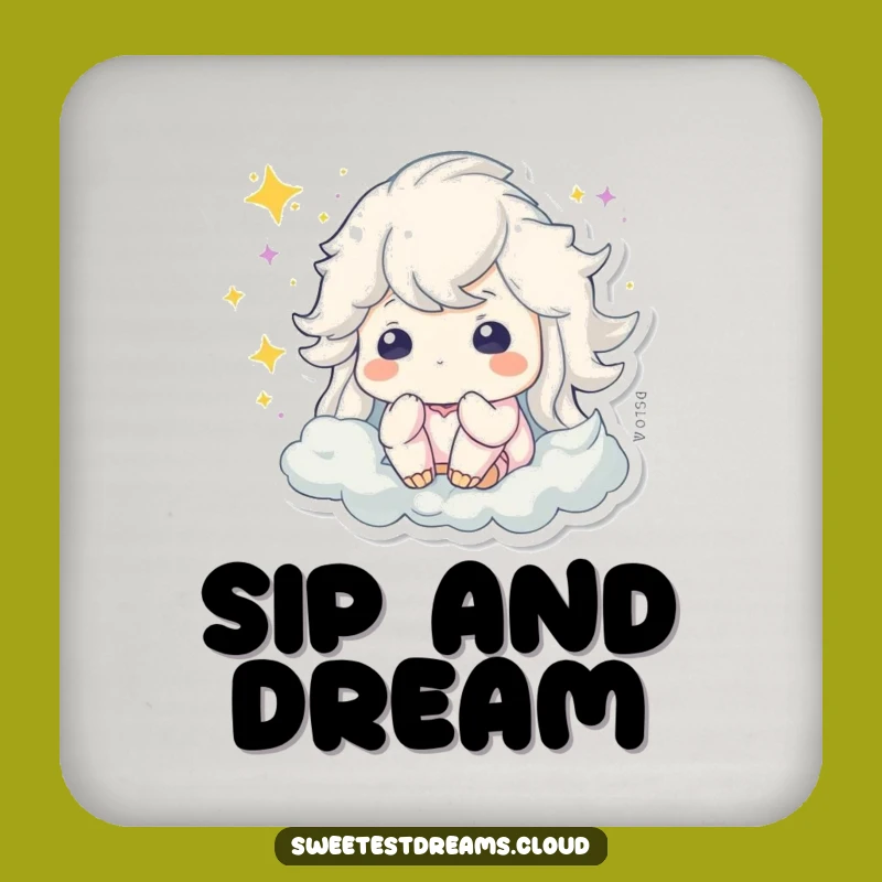 Funny Dreamer Coaster Set: Protect Your Table with Dreamy Art