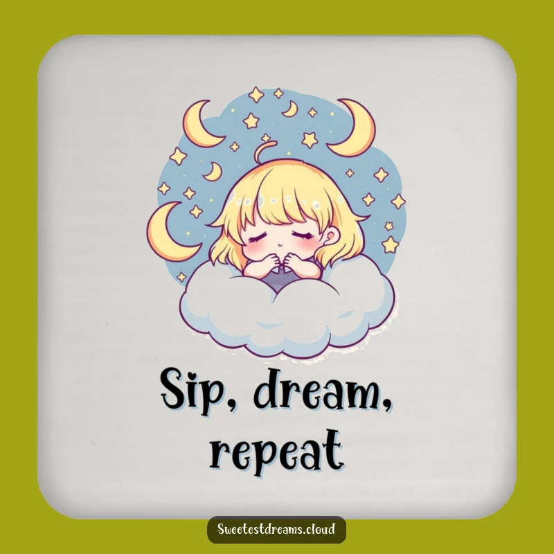 Funny Starry Dreaming Coaster: Celestial Character Drink Protector, Cool Funny Gift