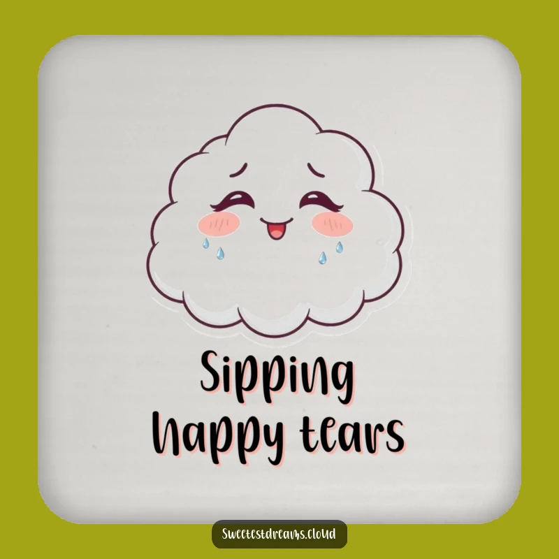 Funny Giggling Cloud Coaster: Sip with Sparkling Joy!