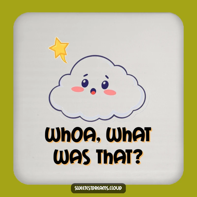 Funny Cloud Coaster: Protect Surfaces with Cosmic Surprise, Gift!