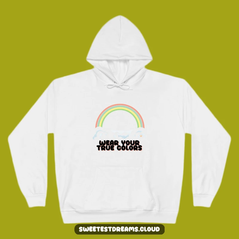 Cozy Funny Rainbow Hoodie: Cloud Comfort, Warm Funny Gift