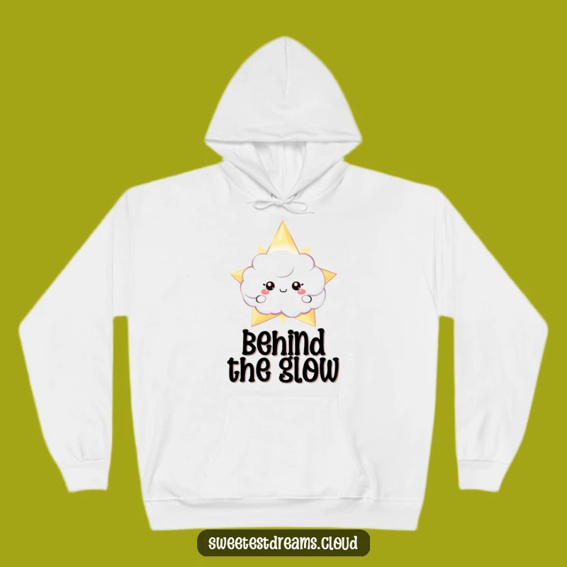 Funny Cloud Peeking Star Hoodie - Cozy Celestial Comfort