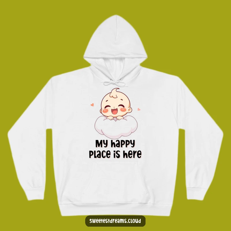 Funny Joyful Character Cloud Hoodie: Cozy Humor for Happy Souls