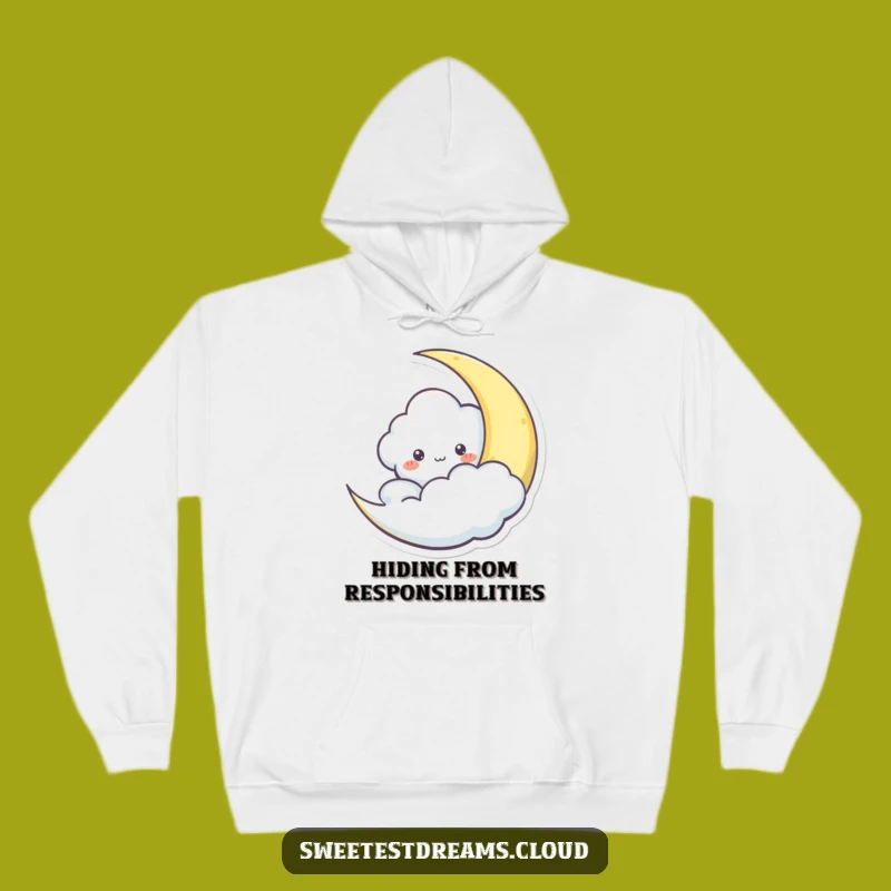 Funny Peek-a-Boo Cloud Hoodie - Cozy Night Companion, Super Funny Gift