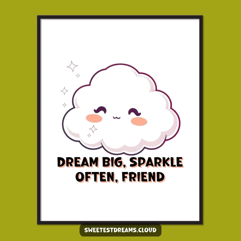 Funny Free Printable Wall Art: Dreamy Cloud Breath, Magical Downloadable Decor