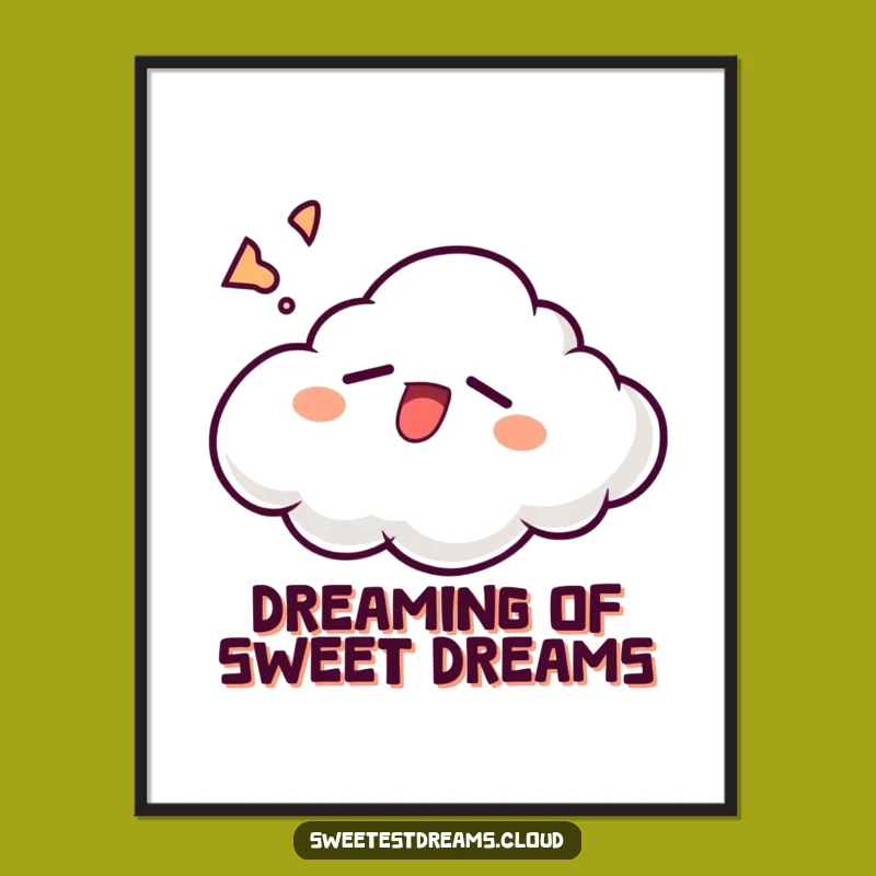 Funny Free Printable Wall Art: Sleepy Cloud Dreams, Downloadable Relaxed Decor!