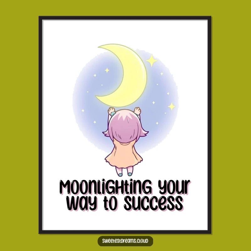Moon Dreamer Art Free Printable: Whimsical Downloadable Wall Art for a Funny, Magical Space