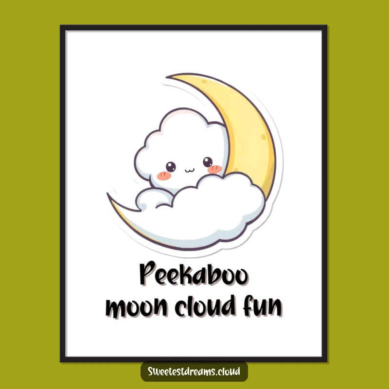Free Printable Wall Art: Moon Cloud Secret, Funny Whimsical Decor Downloadable!