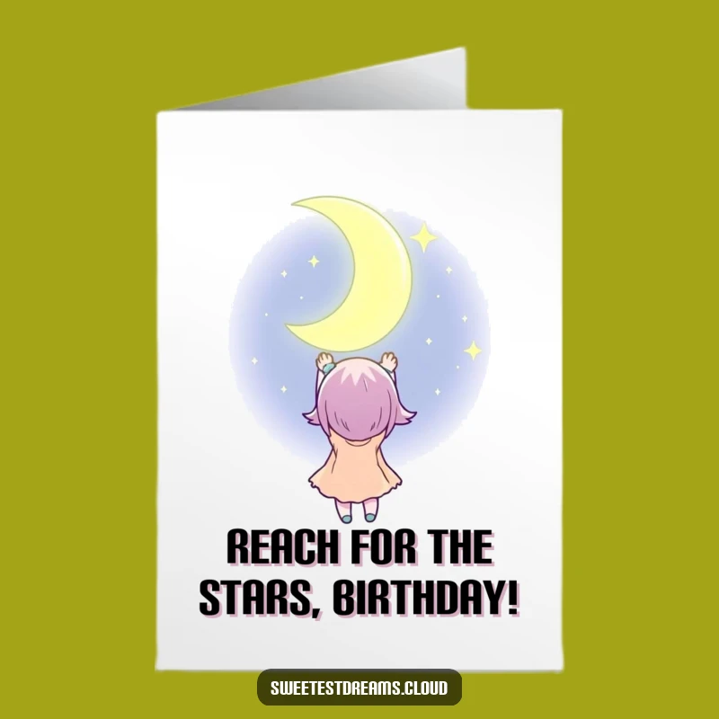 Moon Dreamer Birthday Card Free Printable: Funny Downloadable Wish for a Magical Celebration