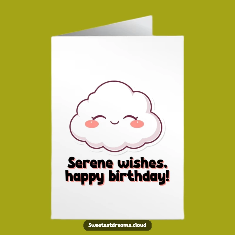 Free Printable Birthday Card: Serene Cloud, Funny Downloadable Relaxing Gift