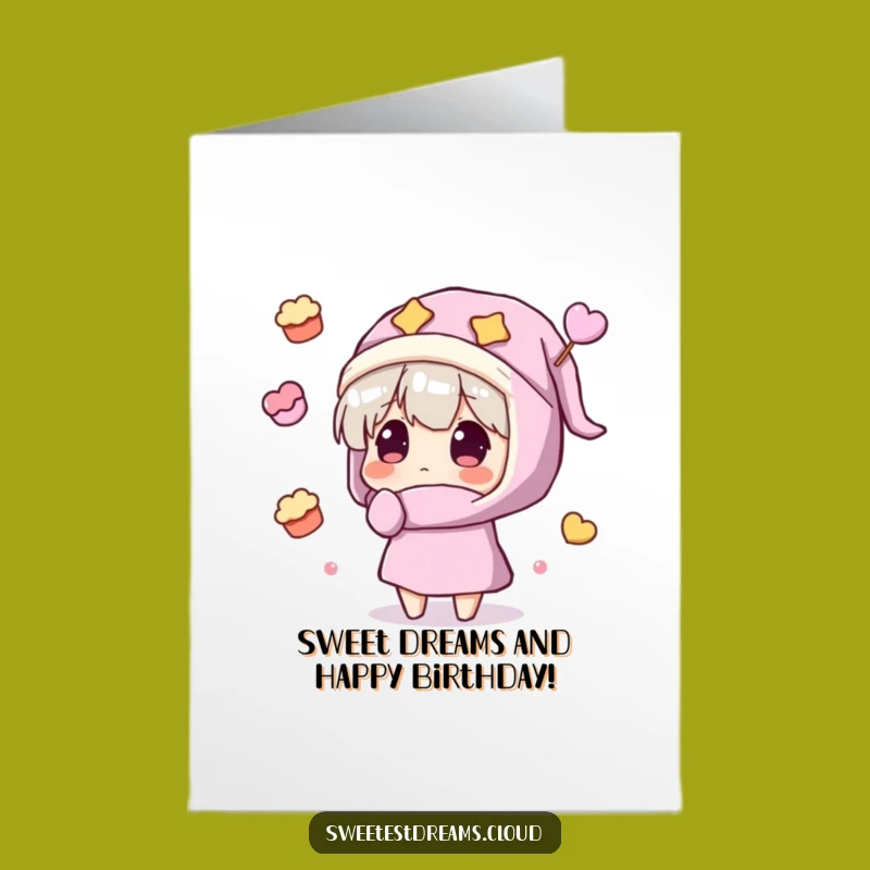 Sweet Dreams Birthday Card Free Printable: Funny Downloadable Treat for a Delicious Celebration