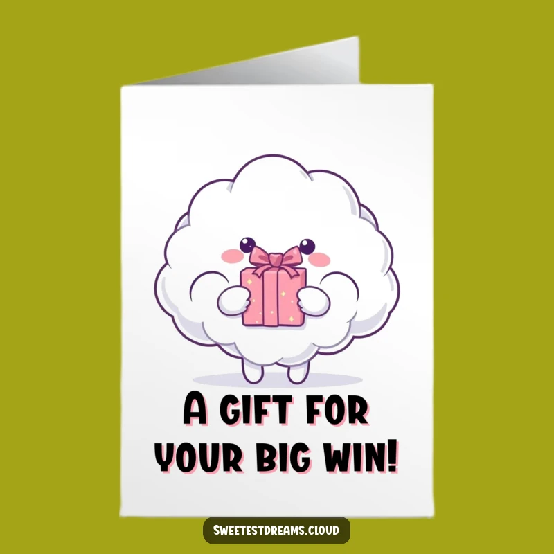 Free Printable Gift Cloud Congrats Card, Funny Downloadable Greeting for Surprise Success