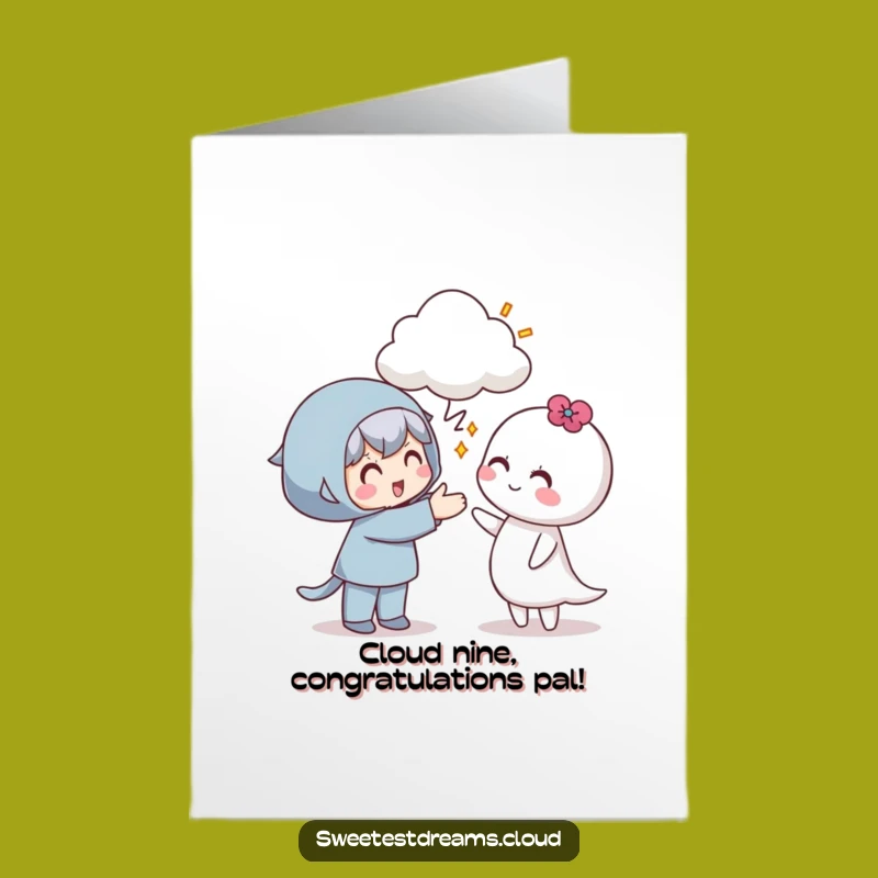 Free Printable Congrats Card: Generous Cloud Gifter, Downloadable & Print at Home Support Gift