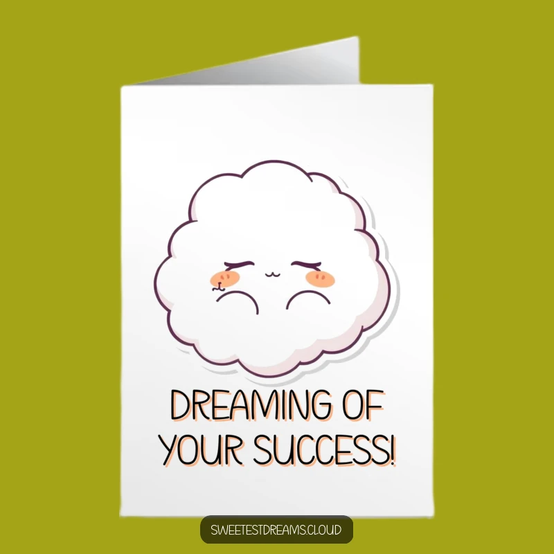 Free Printable Congrats Card: Dreaming Cloud Character - Humorous Downloadable & Print at Home