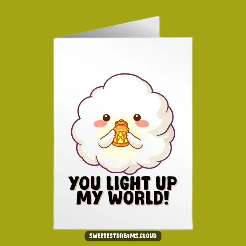 Free Printable Congrats Card: Cloud Creature Lantern, Humorous Downloadable Gift